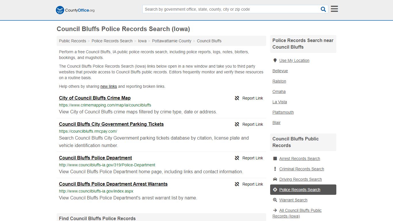 Police Records Search - Council Bluffs, IA (Accidents & Arrest Records)