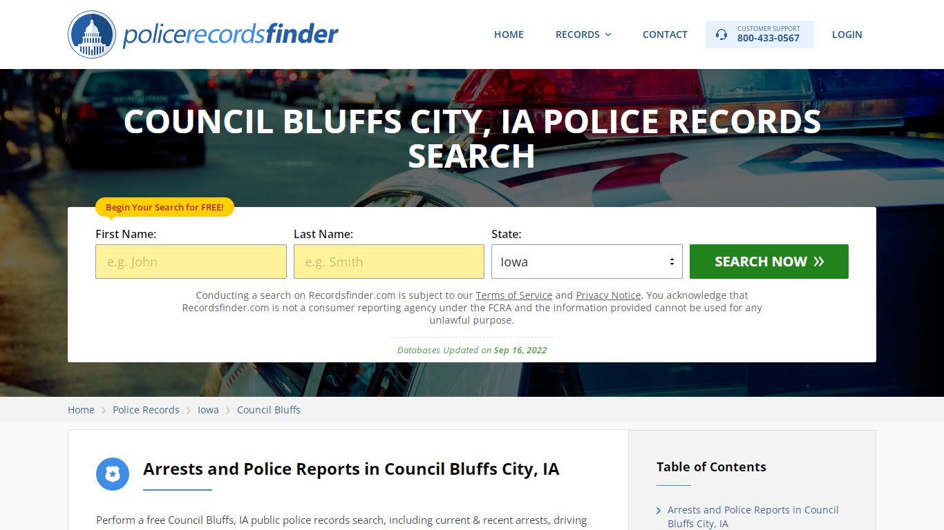 COUNCIL BLUFFS CITY, IA POLICE RECORDS SEARCH - RecordsFinder